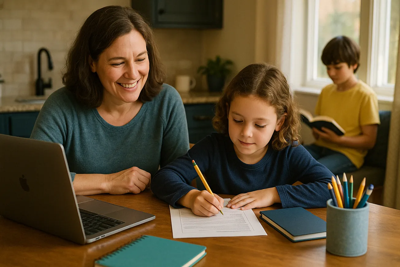 Children learning and growing