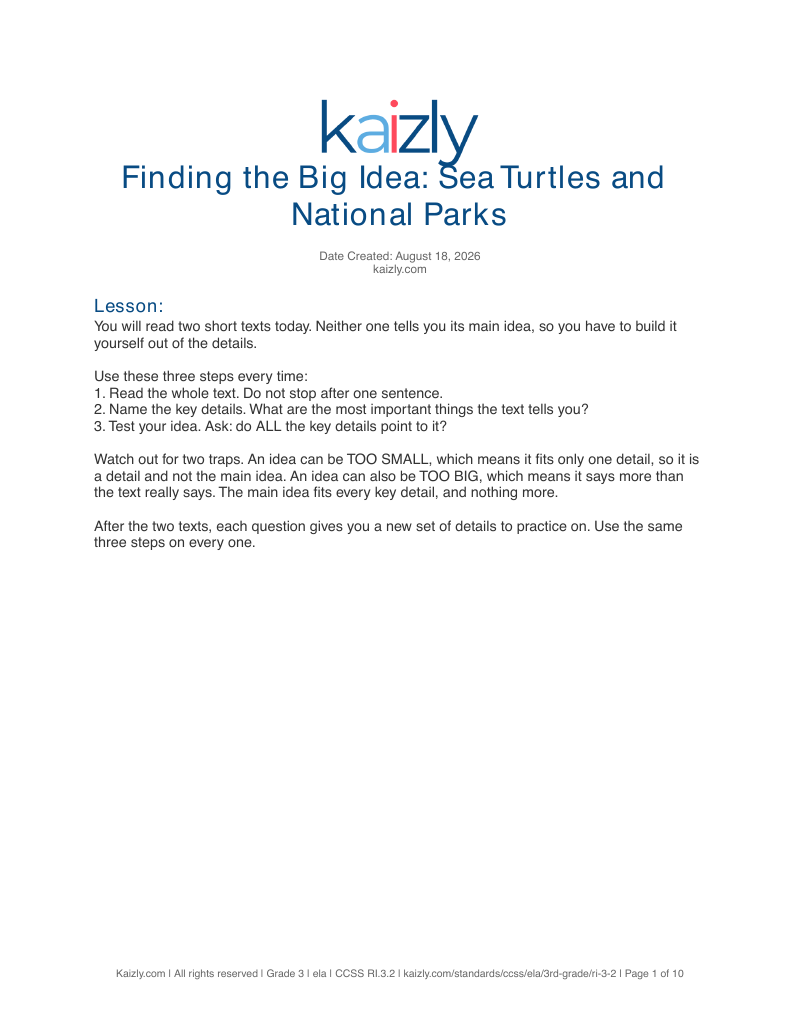 Page 1 of the free RI.3.2 worksheet PDF