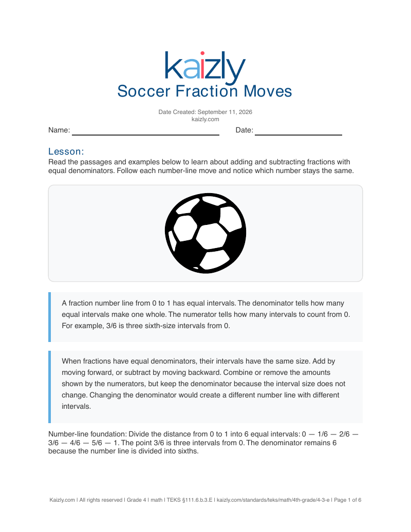 Page 1 of the free 4.3E worksheet PDF